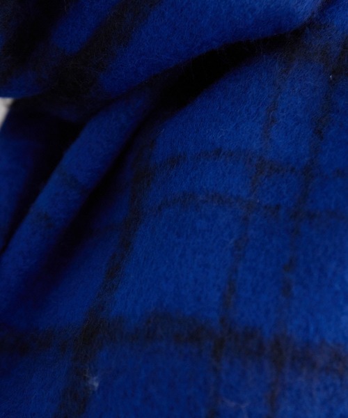 ear PAPILLONNER（イアパピヨネ）の「モコモコチェックストール（ストール/ショール・レディース・グリーン/ブルー・FREE）」の9枚目の写真