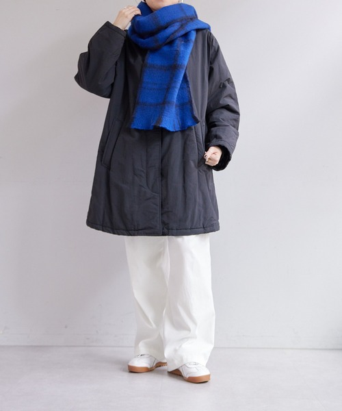 ear PAPILLONNER（イアパピヨネ）の「モコモコチェックストール（ストール/ショール・レディース・グリーン/ブルー・FREE）」の12枚目の写真