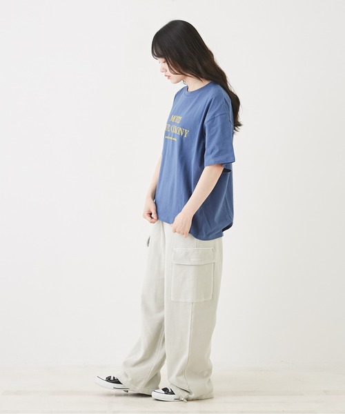 CUBE SUGAR（キューブシュガー）の「WEB限定ピグメント加工スウェットカーゴパンツ（カーゴパンツ・レディース・チャコールグレー/カーキ/グレイッシュベージュ・M）」の11枚目の写真