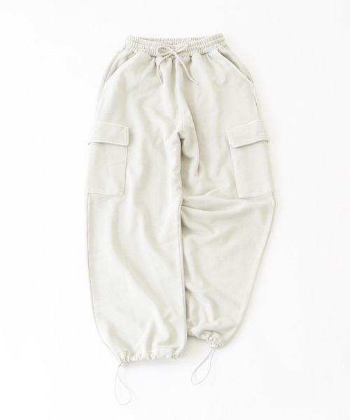 CUBE SUGAR（キューブシュガー）の「WEB限定ピグメント加工スウェットカーゴパンツ（カーゴパンツ・レディース・チャコールグレー/カーキ/グレイッシュベージュ・M）」の13枚目の写真