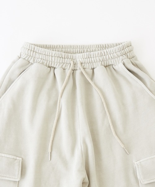 CUBE SUGAR（キューブシュガー）の「WEB限定ピグメント加工スウェットカーゴパンツ（カーゴパンツ・レディース・チャコールグレー/カーキ/グレイッシュベージュ・M）」の14枚目の写真