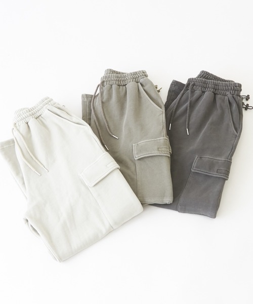 CUBE SUGAR（キューブシュガー）の「WEB限定ピグメント加工スウェットカーゴパンツ（カーゴパンツ・レディース・チャコールグレー/カーキ/グレイッシュベージュ・M）」の22枚目の写真