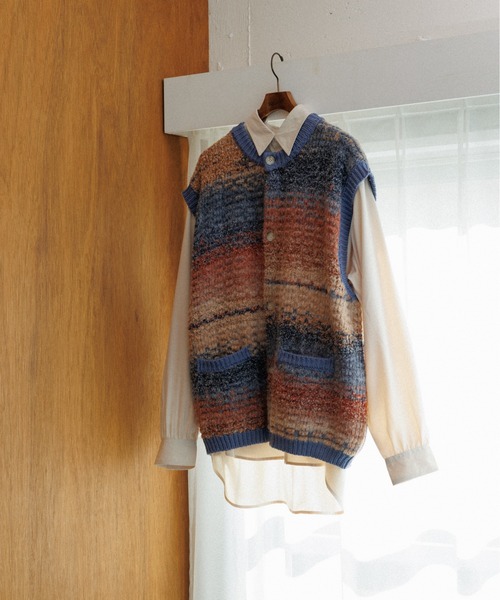 【ぬち 】ADAM ET ROPE' ルーズシルエット フロント オープン WEB限定】《ADAM ET ROPE' HOMME × Yuki Kawahara》ルーズ