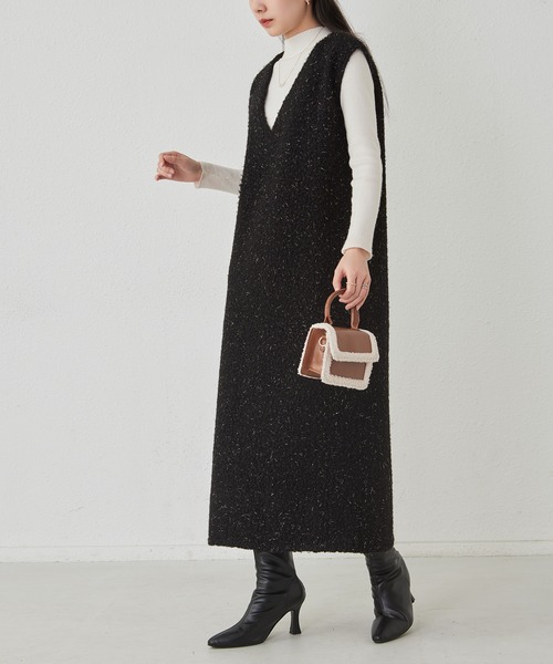 LA VORAGINE(ラ ヴォラジネ)の「ボアパイピンク ワイドベルト ミニショルダーバッグ(ショルダーバッグ・レディース・ブラック/ブラウン・FREE)」の18枚目の写真