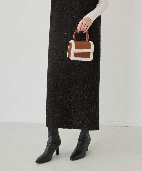 LA VORAGINE(ラ ヴォラジネ)の「ボアパイピンク ワイドベルト ミニショルダーバッグ(ショルダーバッグ・レディース・ブラック/ブラウン・FREE)」の19枚目の写真