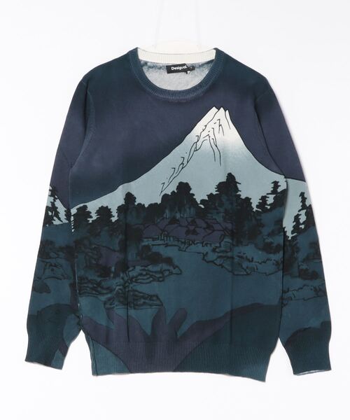セール】風景モチーフ ハイゲージニットセーター（ニット/セーター