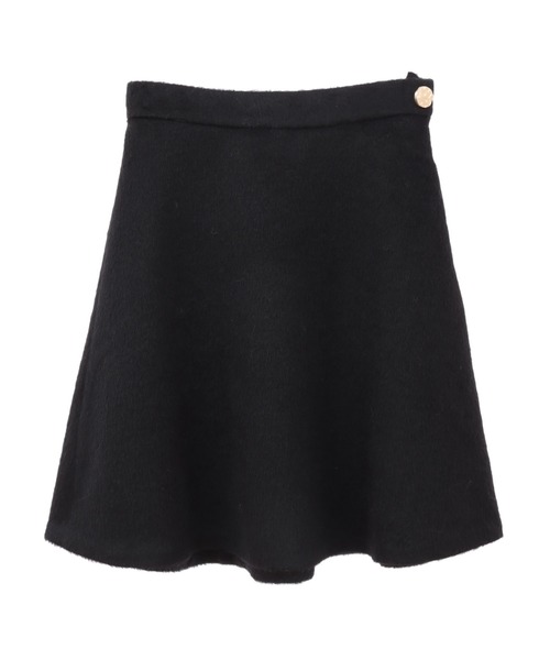 31 Sons de mode(トランテアン ソン ドゥ モード)の「シャギーバックフレアミニスカート(スカート・レディース・ブラック/ベージュ/ピンク・38/36)」の1枚目の写真