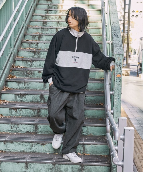 U.S. POLO ASSN.(ユーエスポロアッスン)の「U.S. POLO ASSN. 別注 ロゴ刺繍オーバーサイズカーゴパンツ(カーゴパンツ・メンズ・モカ/ブラック系/ベージュ/ブルー系/ネイビー/カーキ/ブラック・L/M/XL/S)」の22枚目の写真