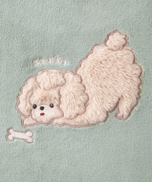 ルームウエア レディース 犬柄長袖マイクロファイバーパジャマ（ルーム