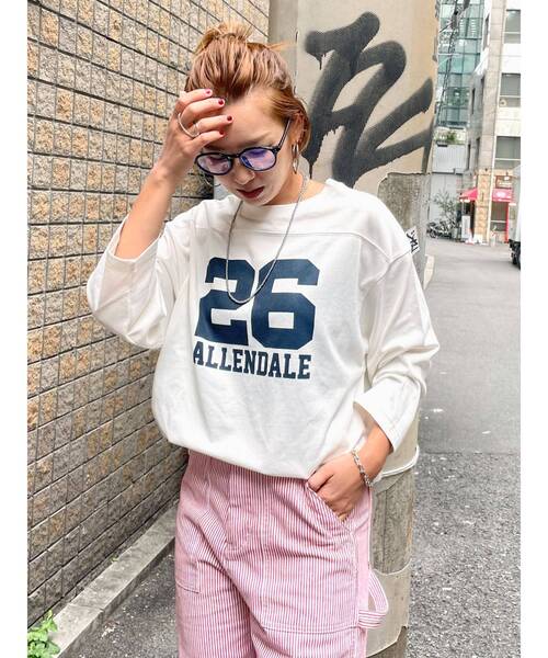 Ungrid（アングリッド）の「ナンバリング七分袖Tee（Tシャツ/カットソー・レディース・オフホワイト/ネイビー/レッド・FREE）」の7枚目の写真