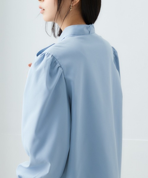 nissen(ニッセン)の「2WAY BIGリボンブラウス(シャツ/ブラウス・レディース・オフホワイト/サックスブルー・LL/L/M/S)」の8枚目の写真