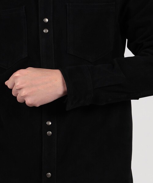 IENA ゴートスエードシャツブルゾン セール】GIORGIO BRATO ゴートスエード シャツブルゾン