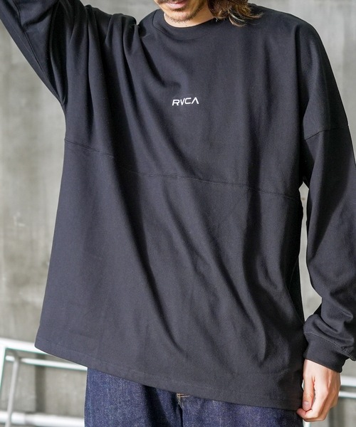 RVCA(ルーカ)の「RVCA メンズ FAKUE RVCA LS TEE ロングスリーブTシャツ/ルーカフロントスモールロゴステッチビッグサイズロングスリーブカットソー(Tシャツ/カットソー・メンズ・ホワイト/ブラック/カーキ/スミクロ・MEDIUM/X-LARGE/LARGE/SMALL)」の15枚目の写真