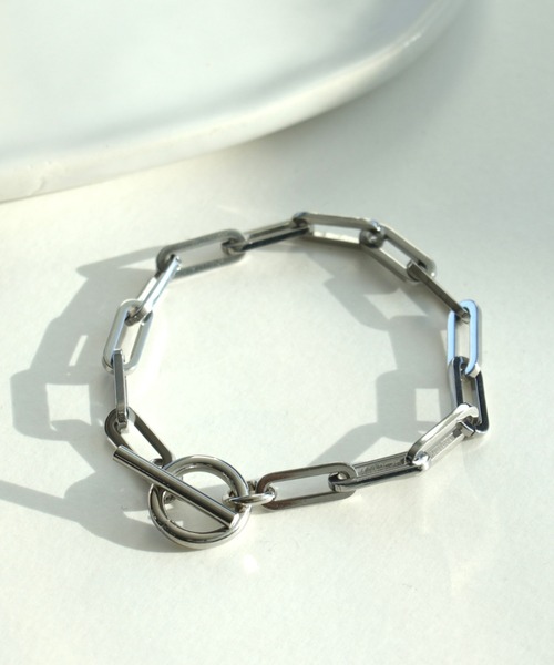 Three Four Time（ｽﾘｰﾌｫｰﾀｲﾑ）の「クサリチェーンステンレスブレスレット（ブレスレット・レディース・ゴールド/シルバー・FREE）」の2枚目の写真