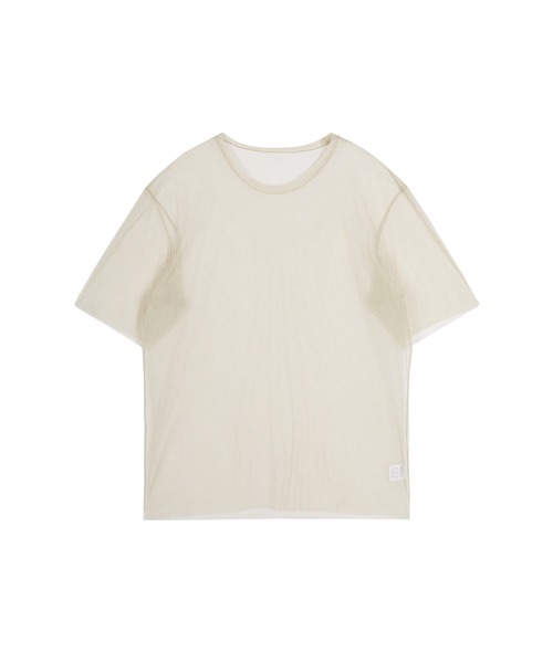 JNBY(ジェーエヌビーワイ)の「Washed Sheer Top(Tシャツ/カットソー・レディース・ベージュ/ブラック・36/38/40)」の20枚目の写真