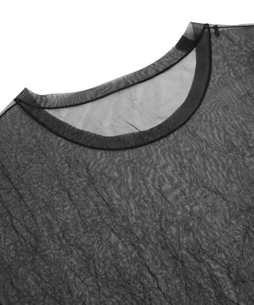 JNBY(ジェーエヌビーワイ)の「Washed Sheer Top(Tシャツ/カットソー・レディース・ベージュ/ブラック・36/38/40)」の12枚目の写真