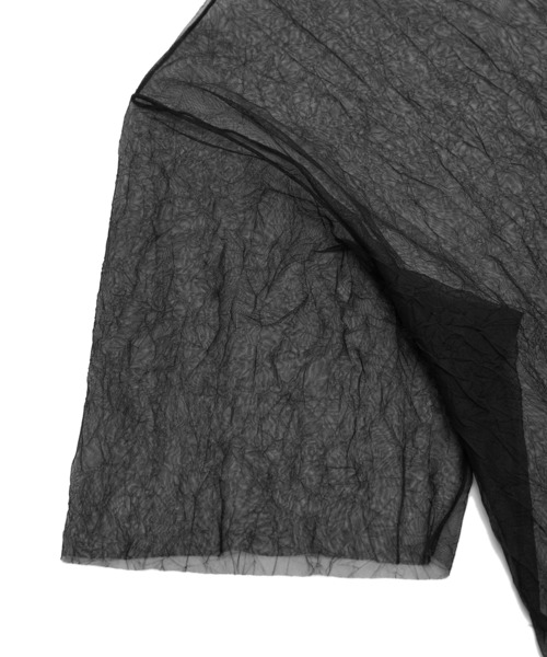 JNBY(ジェーエヌビーワイ)の「Washed Sheer Top(Tシャツ/カットソー・レディース・ベージュ/ブラック・36/38/40)」の13枚目の写真