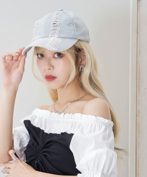 セール】ダメージ加工キャップorロゴヴィンテージ加工キャップ