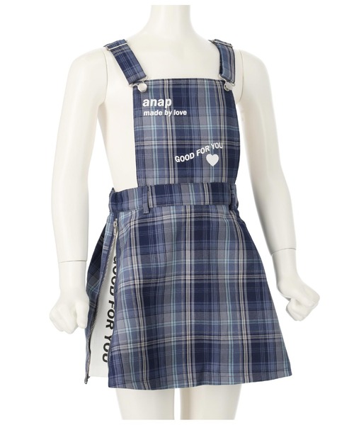 ANAP kids（アナップキッズ）の「サイドジップ2WAYジャンパースカート（ジャンパースカート・キッズ・ブラック/ベージュ/ブルー・110cm/120cm/130cm）」の10枚目の写真