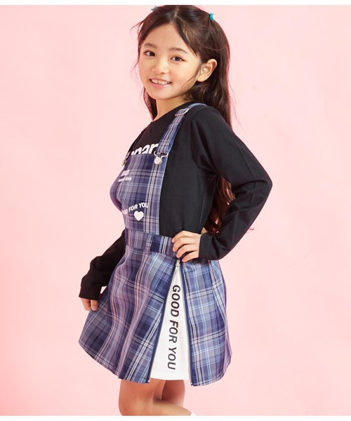 ANAP kids（アナップキッズ）の「サイドジップ2WAYジャンパースカート（ジャンパースカート・キッズ・ブラック/ベージュ/ブルー・110cm/120cm/130cm）」の6枚目の写真