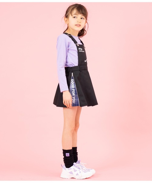 ANAP kids（アナップキッズ）の「サイドジップ2WAYジャンパースカート（ジャンパースカート・キッズ・ブラック/ベージュ/ブルー・110cm/120cm/130cm）」の22枚目の写真