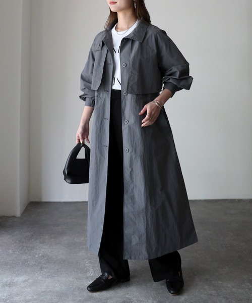 ナイロントレンチコート TOMORROWLAND collection｜ナイロンタフタトレンチコート