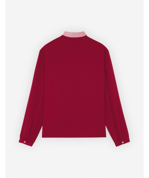 メゾンキツネ　ブラウス メゾン キツネ フォックスヘッド エンブロイダリー ストライプシャツ