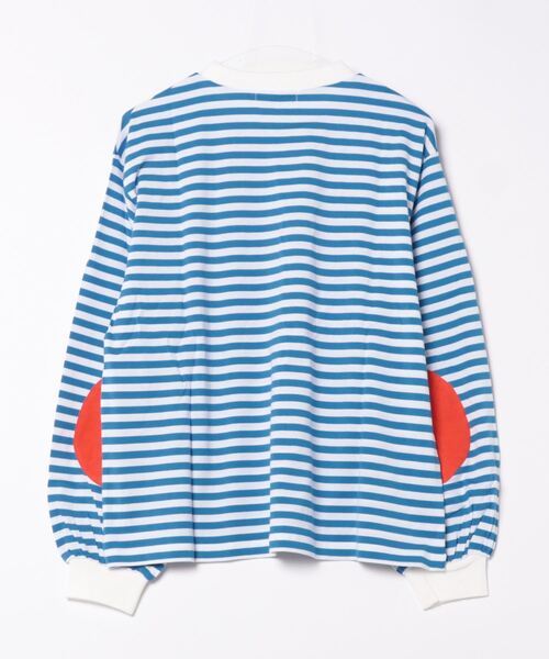 mimi toujours（ミミトゥジュール）の「ボーダー エルボーパッチ ロンT mimi toujours×しお（Tシャツ/カットソー・レディース・ブルー/ベージュ・M）」の16枚目の写真