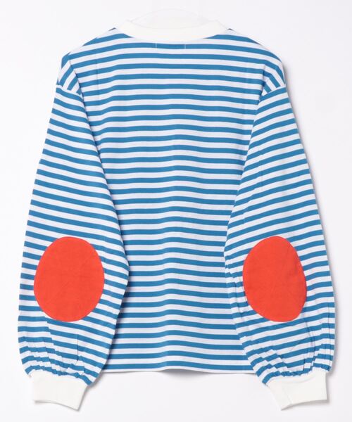 mimi toujours（ミミトゥジュール）の「ボーダー エルボーパッチ ロンT mimi toujours×しお（Tシャツ/カットソー・レディース・ブルー/ベージュ・M）」の17枚目の写真