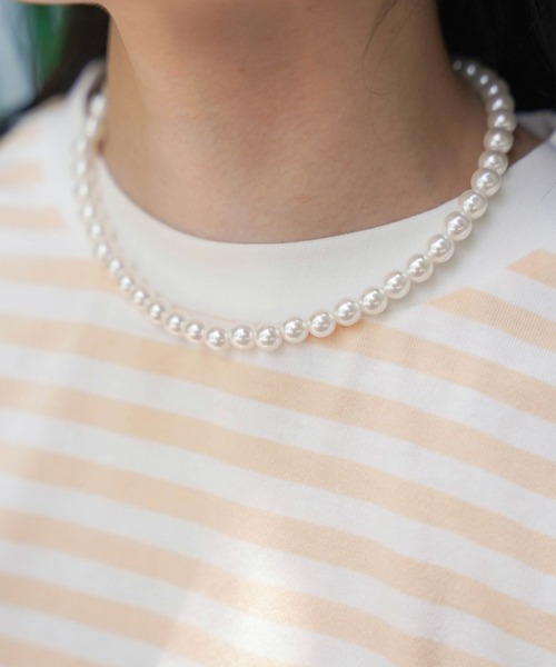 mimi toujours（ミミトゥジュール）の「ボーダー エルボーパッチ ロンT mimi toujours×しお（Tシャツ/カットソー・レディース・ブルー/ベージュ・M）」の11枚目の写真