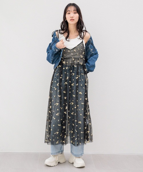 LOWRYS FARM（ローリーズファーム）の「チュールキャミワンピースガラ 103265（ワンピース・レディース・その他・ONE SIZE）」の4枚目の写真