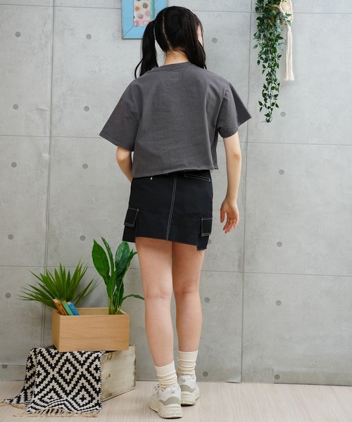 Hurley (ハーレー)の「Hurley/ハーレー Tシャツ 半袖 ショート丈 クロップ丈 ロゴ プリント シンプル ヘビーウェイト WSS2421020(Tシャツ/カットソー・レディース・ホワイト/ダークブラウン/チャコールグレー・M)」の16枚目の写真