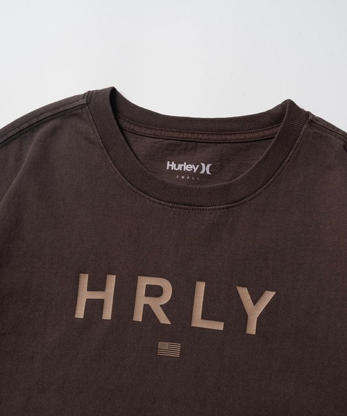 Hurley (ハーレー)の「Hurley/ハーレー Tシャツ 半袖 ショート丈 クロップ丈 ロゴ プリント シンプル ヘビーウェイト WSS2421020(Tシャツ/カットソー・レディース・ホワイト/ダークブラウン/チャコールグレー・M)」の5枚目の写真