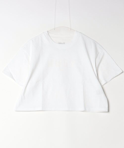 Hurley (ハーレー)の「Hurley/ハーレー Tシャツ 半袖 ショート丈 クロップ丈 ロゴ プリント シンプル ヘビーウェイト WSS2421020(Tシャツ/カットソー・レディース・ホワイト/ダークブラウン/チャコールグレー・M)」の6枚目の写真