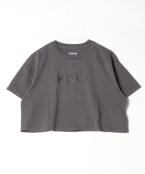 Hurley (ハーレー)の「Hurley/ハーレー Tシャツ 半袖 ショート丈 クロップ丈 ロゴ プリント シンプル ヘビーウェイト WSS2421020(Tシャツ/カットソー・レディース・ホワイト/ダークブラウン/チャコールグレー・M)」の8枚目の写真