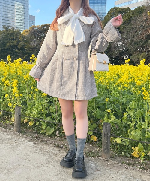 apres jour(アプレジュール)の「アソートジャケットミニワンピース【ZOZOTOWN限定アイテム】(ワンピース・レディース・ピンクベージュ/アイボリー/ブラック系その他/グレイッシュベージュ・X-LARGE/フリー)」の19枚目の写真
