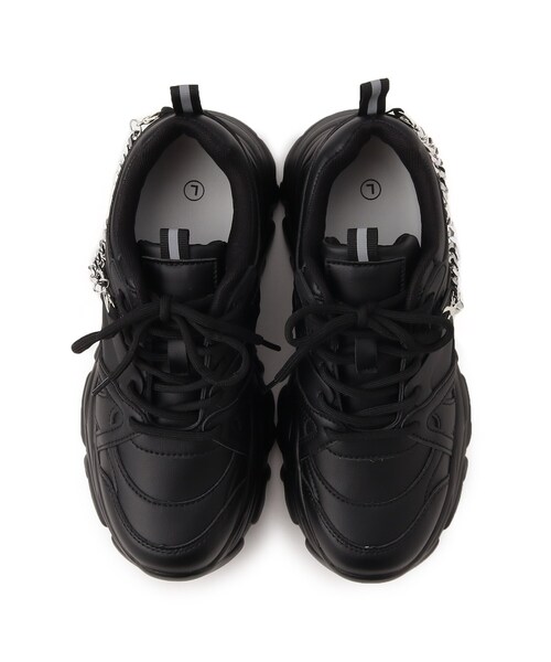 cs T&P(シーエスティーアンドピー)の「【2WAYチェーン付き】軽量ボリュームソール厚底スニーカー(スニーカー・レディース・ブラック/ベージュ/ホワイト/キャメル/ダークブラウン・S/M/L/LL)」の10枚目の写真