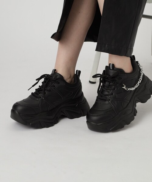 cs T&P(シーエスティーアンドピー)の「【2WAYチェーン付き】軽量ボリュームソール厚底スニーカー(スニーカー・レディース・ブラック/ベージュ/ホワイト/キャメル/ダークブラウン・S/M/L/LL)」の22枚目の写真