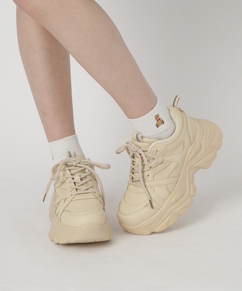 その他 cane セール】【2WAYチェーン付き】軽量ボリュームソール厚底スニーカー