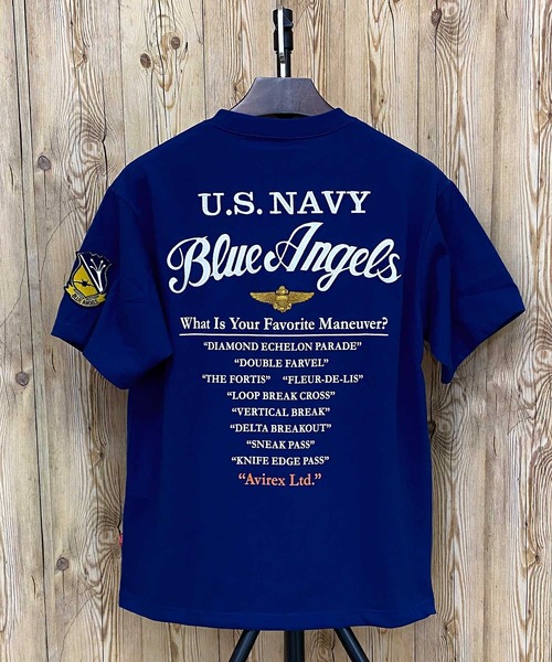 AVIREX(アヴィレックス)の「EMBROIDERED BLUE ANGELS 半袖Tシャツ(Tシャツ/カットソー・メンズ・ホワイト/ブラック/オリーブ/ブルー・M/L/XL/XXL)」の4枚目の写真
