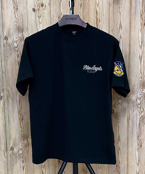 AVIREX(アヴィレックス)の「EMBROIDERED BLUE ANGELS 半袖Tシャツ(Tシャツ/カットソー・メンズ・ホワイト/ブラック/オリーブ/ブルー・M/L/XL/XXL)」の8枚目の写真