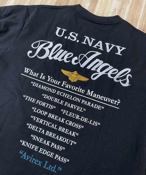 AVIREX(アヴィレックス)の「EMBROIDERED BLUE ANGELS 半袖Tシャツ(Tシャツ/カットソー・メンズ・ホワイト/ブラック/オリーブ/ブルー・M/L/XL/XXL)」の10枚目の写真