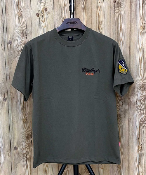 AVIREX(アヴィレックス)の「EMBROIDERED BLUE ANGELS 半袖Tシャツ(Tシャツ/カットソー・メンズ・ホワイト/ブラック/オリーブ/ブルー・M/L/XL/XXL)」の11枚目の写真