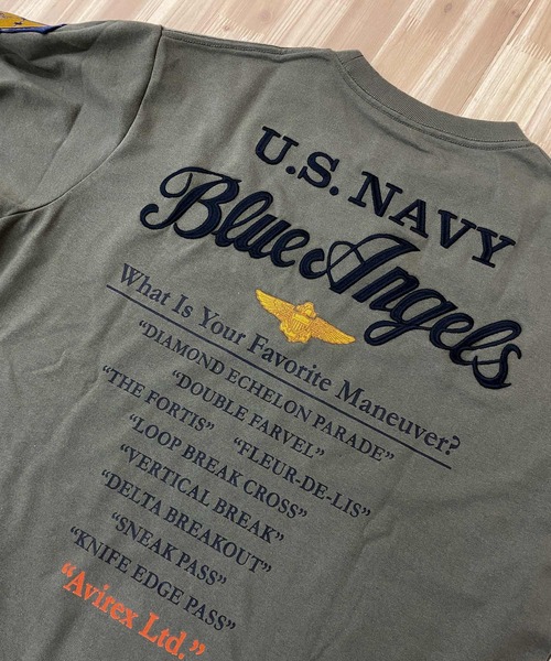 AVIREX(アヴィレックス)の「EMBROIDERED BLUE ANGELS 半袖Tシャツ(Tシャツ/カットソー・メンズ・ホワイト/ブラック/オリーブ/ブルー・M/L/XL/XXL)」の13枚目の写真