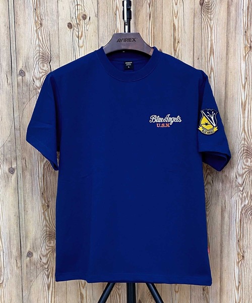 AVIREX(アヴィレックス)の「EMBROIDERED BLUE ANGELS 半袖Tシャツ(Tシャツ/カットソー・メンズ・ホワイト/ブラック/オリーブ/ブルー・M/L/XL/XXL)」の14枚目の写真
