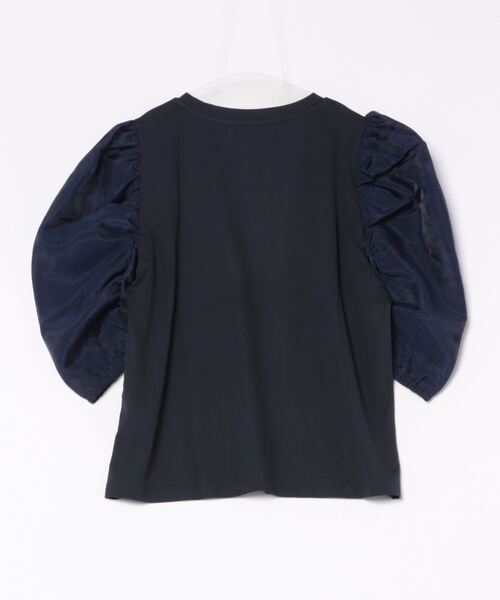 DONOBAN(ドノバン)の「シアーオーガンジーTee(Tシャツ/カットソー・レディース・ホワイト/ネイビー/ブラック・F)」の4枚目の写真