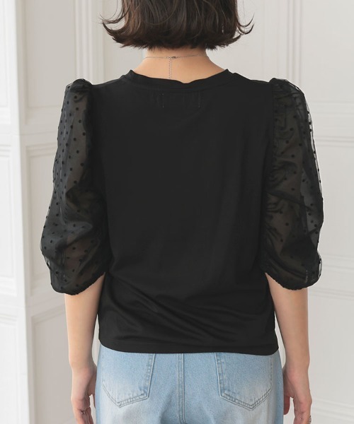DONOBAN(ドノバン)の「シアーオーガンジーTee(Tシャツ/カットソー・レディース・ホワイト/ネイビー/ブラック・F)」の21枚目の写真
