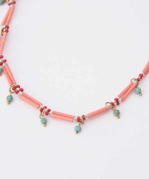 HELLO.SANFRANCISCO（ハローサンフランシスコ）の「【HELLO.SANFRANCISCO/ハローサンフランシスコ】ビーズネックレス（ネックレス・レディース・ピンク・FREE）」の2枚目の写真