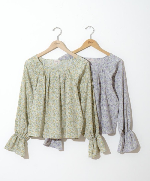 flower（フラワー）の「タックブルームブラウス（シャツ/ブラウス・レディース・パープル/イエロー・FREE）」の6枚目の写真