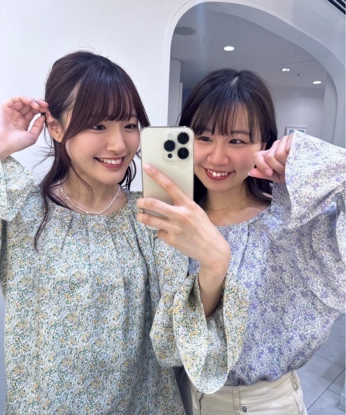 flower（フラワー）の「タックブルームブラウス（シャツ/ブラウス・レディース・パープル/イエロー・FREE）」の5枚目の写真